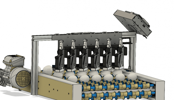 EkoPrint G6 Egg Coding Machine on Egg Grader